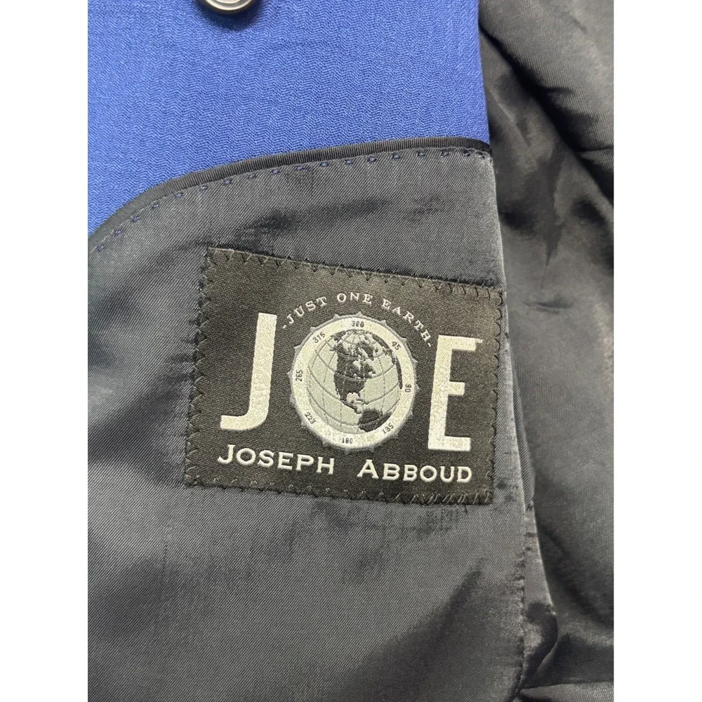 Joseph Abboud 40R Royal Blue Blazer Jacket Sport Suit Coat Stretch Wool Soft